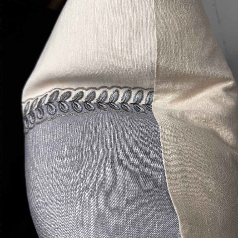 2 Gray and Cream Decorative Pillow - Picture 3 of 4